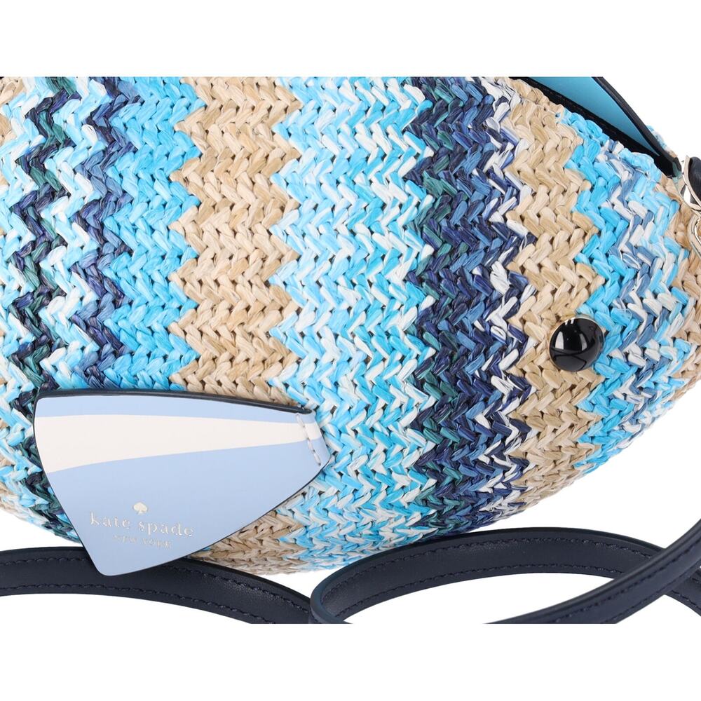 Kate Spade KG739 What A Catch 3D Fish Crossbody Novelty Blue Multi - Picture 4 of 7